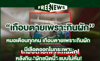 เกือบตายเพราะกินผัก