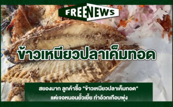 ข้าวเหนียวปลาเค็มทอด