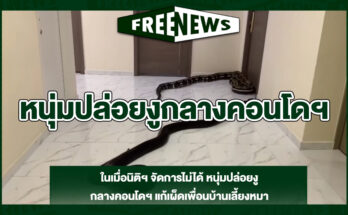 หนุ่มปล่อยงูกลางคอนโดฯ