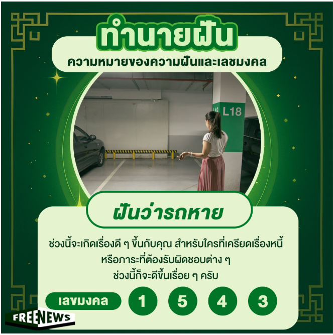 ฝันว่ารถหาย