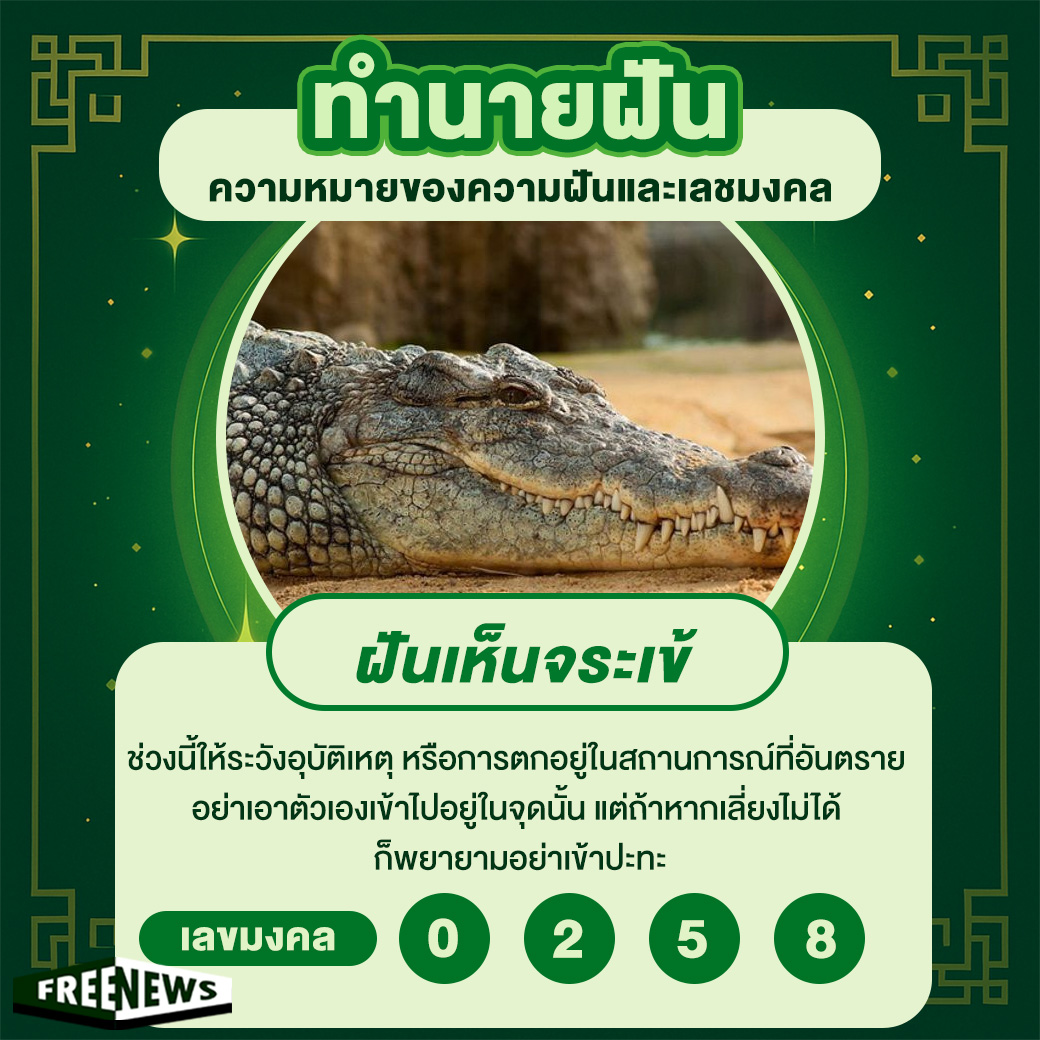 ฝันเห็นจระเข้