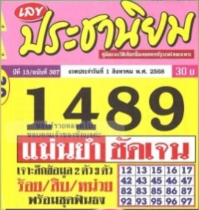หวยประชานิยม 1/8/68